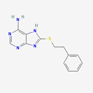 molecular formula C13H13N5S B2572974 8-(Phenethylthio)-9H-purin-6-amine CAS No. 313524-54-8