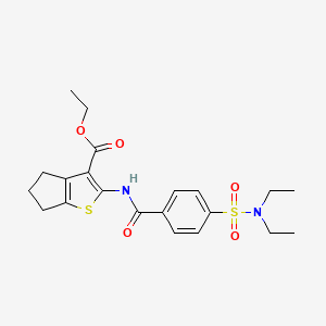 ethyl 2-({4-[(diethylamino)sulfonyl]benzoyl}amino)-5,6-dihydro-4H-cyclopenta[b]thiophene-3-carboxylate
