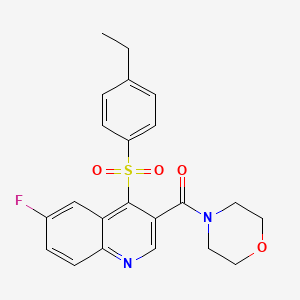 (4-((4-Ethylphenyl)sulfonyl)-6-fluoroquinolin-3-yl)(morpholino)methanone