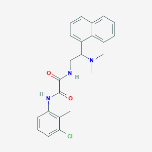 molecular formula C23H24ClN3O2 B2573014 N1-(3-chloro-2-methylphenyl)-N2-(2-(dimethylamino)-2-(naphthalen-1-yl)ethyl)oxalamide CAS No. 941977-17-9