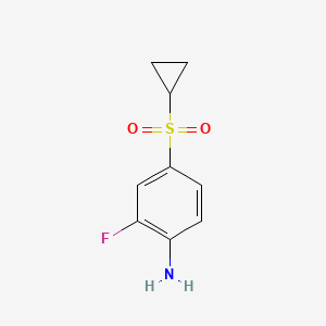 molecular formula C9H10FNO2S B2573018 4-(Cyclopropylsulfonyl)-2-fluoroaniline CAS No. 1147558-09-5