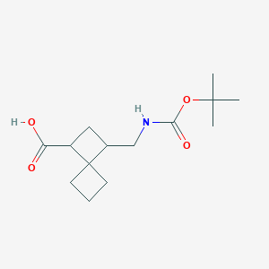 1-[[(2-Methylpropan-2-yl)oxycarbonylamino]methyl]spiro[3.3]heptane-3-carboxylic acid