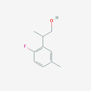 molecular formula C10H13FO B2573030 2-(2-Fluoro-5-methylphenyl)propan-1-ol CAS No. 1896253-77-2