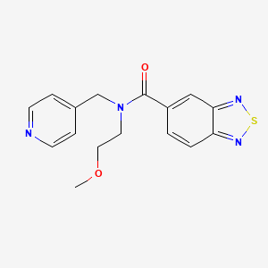 molecular formula C16H16N4O2S B2573033 N-(2-methoxyethyl)-N-(pyridin-4-ylmethyl)benzo[c][1,2,5]thiadiazole-5-carboxamide CAS No. 1334369-05-9