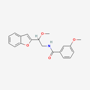 N-(2-(benzofuran-2-yl)-2-methoxyethyl)-3-methoxybenzamide
