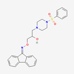 9H-fluoren-9-one O-(2-hydroxy-3-(4-(phenylsulfonyl)piperazin-1-yl)propyl) oxime