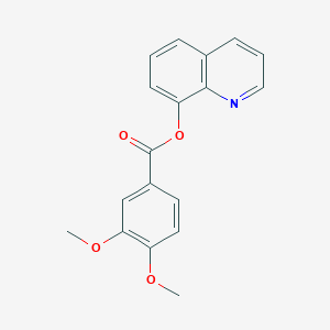 molecular formula C18H15NO4 B257305 Quinolin-8-yl 3,4-dimethoxybenzoate 