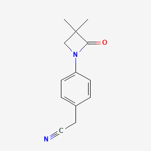2-[4-(3,3-Dimethyl-2-oxo-1-azetanyl)phenyl]acetonitrile