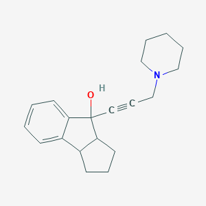 molecular formula C20H25NO B257307 8-[3-(1-Piperidinyl)-1-propynyl]-1,2,3,3a,8,8a-hexahydrocyclopenta[a]inden-8-ol 