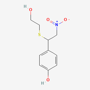 4-{1-[(2-Hydroxyethyl)sulfanyl]-2-nitroethyl}phenol