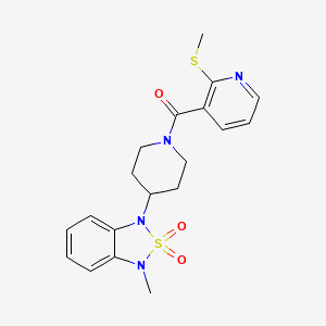(4-(3-methyl-2,2-dioxidobenzo[c][1,2,5]thiadiazol-1(3H)-yl)piperidin-1-yl)(2-(methylthio)pyridin-3-yl)methanone