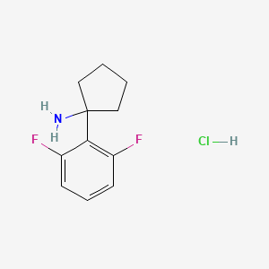 molecular formula C11H14ClF2N B2573081 1-(2,6-Difluorophenyl)cyclopentanamine Hydrochloride CAS No. 1896428-24-2