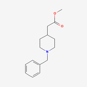 molecular formula C15H22ClNO2 B2573084 Methyl 2-(1-benzylpiperidin-4-yl)acetate CAS No. 247259-33-2