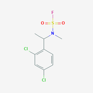 molecular formula C9H10Cl2FNO2S B2573105 N-[1-(2,4-Dichlorophenyl)ethyl]-N-methylsulfamoyl fluoride CAS No. 2411289-81-9