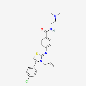 (Z)-4-((3-allyl-4-(4-chlorophenyl)thiazol-2(3H)-ylidene)amino)-N-(2-(diethylamino)ethyl)benzamide