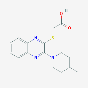 2-{[3-(4-Methylpiperidin-1-yl)quinoxalin-2-yl]sulfanyl}acetic acid