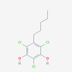 molecular formula C11H13Cl3O2 B2573113 2,4,6-Trichloro-5-pentylbenzene-1,3-diol CAS No. 2415538-90-6