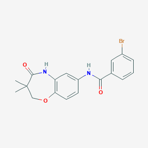 3-bromo-N-(3,3-dimethyl-4-oxo-2,3,4,5-tetrahydrobenzo[b][1,4]oxazepin-7-yl)benzamide