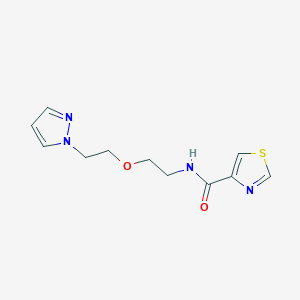 molecular formula C11H14N4O2S B2573135 N-(2-(2-(1H-pyrazol-1-yl)ethoxy)ethyl)thiazole-4-carboxamide CAS No. 2034566-78-2