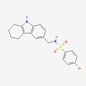 molecular formula C19H19BrN2O2S B2573142 4-bromo-N-(6,7,8,9-tetrahydro-5H-carbazol-3-ylmethyl)benzenesulfonamide CAS No. 852139-34-5