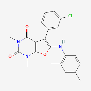 5-(3-chlorophenyl)-6-((2,4-dimethylphenyl)amino)-1,3-dimethylfuro[2,3-d]pyrimidine-2,4(1H,3H)-dione