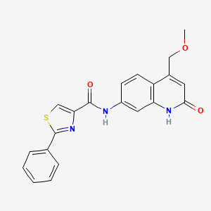 N-(4-(methoxymethyl)-2-oxo-1,2-dihydroquinolin-7-yl)-2-phenylthiazole-4-carboxamide