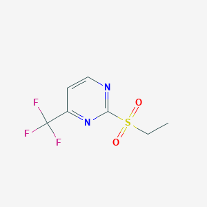 molecular formula C7H7F3N2O2S B2573161 2-(Ethylsulfonyl)-4-(trifluoromethyl)pyrimidine CAS No. 869949-05-3