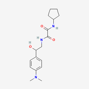 molecular formula C17H25N3O3 B2573165 N1-环戊基-N2-(2-(4-(二甲氨基)苯基)-2-羟乙基)草酰胺 CAS No. 1421506-92-4
