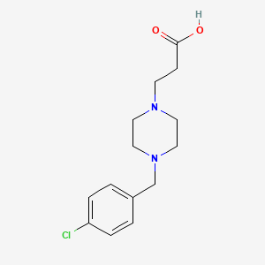 molecular formula C14H19ClN2O2 B2573169 3-[4-(4-氯苄基)哌嗪-1-基]丙酸 CAS No. 874814-58-1