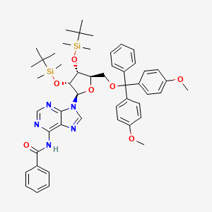 molecular formula C50H63N5O7Si2 B2573185 N-(9-((2R,3R,4R,5R)-5-((Bis(4-methoxyphenyl)(phenyl)methoxy)methyl)-3,4-bis((tert-butyldimethylsilyl)oxy)tetrahydrofuran-2-yl)-9H-purin-6-yl)benzamide CAS No. 160513-05-3