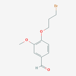 molecular formula C11H13BrO3 B2573187 4-(3-Bromopropoxy)-3-methoxybenzaldehyde CAS No. 148433-00-5