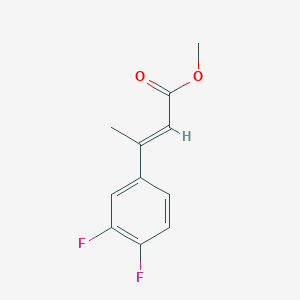 molecular formula C11H10F2O2 B2573199 Methyl (E)-3-(3,4-difluorophenyl)but-2-enoate CAS No. 1563329-67-8