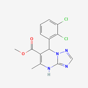 molecular formula C14H12Cl2N4O2 B2573205 Methyl 7-(2,3-dichlorophenyl)-5-methyl-4,7-dihydro[1,2,4]triazolo[1,5-a]pyrimidine-6-carboxylate CAS No. 537002-83-8
