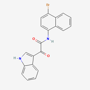 molecular formula C20H13BrN2O2 B2573208 N-(4-bromonaphthalen-1-yl)-2-(1H-indol-3-yl)-2-oxoacetamide CAS No. 1020251-84-6