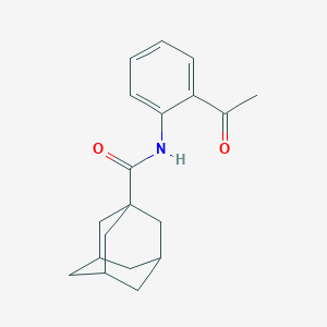 molecular formula C19H23NO2 B257321 N-(2-acetylphenyl)-1-adamantanecarboxamide 