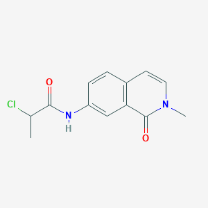 molecular formula C13H13ClN2O2 B2573211 2-Chloro-N-(2-methyl-1-oxoisoquinolin-7-yl)propanamide CAS No. 2411201-60-8