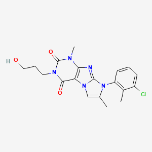6-(3-Chloro-2-methylphenyl)-2-(3-hydroxypropyl)-4,7-dimethylpurino[7,8-a]imidazole-1,3-dione