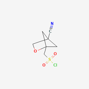 {4-cyano-2-oxabicyclo[2.1.1]hexan-1-yl}methanesulfonyl chloride