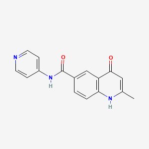 molecular formula C16H13N3O2 B2573230 4-hydroxy-2-methyl-N-(pyridin-4-yl)quinoline-6-carboxamide CAS No. 950254-13-4