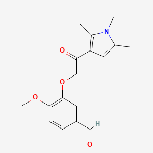 molecular formula C17H19NO4 B2573232 4-Methoxy-3-[2-oxo-2-(1,2,5-trimethylpyrrol-3-yl)ethoxy]benzaldehyde CAS No. 1117752-54-1