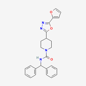 N-benzhydryl-4-(5-(furan-2-yl)-1,3,4-oxadiazol-2-yl)piperidine-1-carboxamide