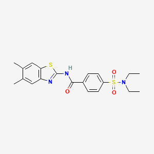 4-(diethylsulfamoyl)-N-(5,6-dimethyl-1,3-benzothiazol-2-yl)benzamide