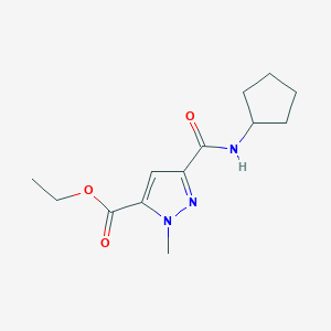 ethyl 3-(N-cyclopentylcarbamoyl)-1-methylpyrazole-5-carboxylate