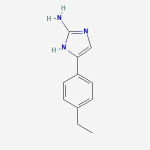 molecular formula C11H13N3 B2573261 4-(4-乙基苯基)-1H-咪唑-2-胺 CAS No. 1176053-13-6