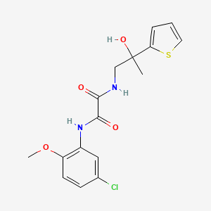 molecular formula C16H17ClN2O4S B2573273 N1-(5-氯-2-甲氧基苯基)-N2-(2-羟基-2-(噻吩-2-基)丙基)草酰胺 CAS No. 1396874-19-3