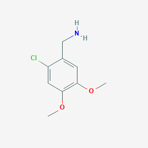 molecular formula C9H12ClNO2 B2573282 (2-氯-4,5-二甲氧基苄基)胺 CAS No. 1246471-50-0
