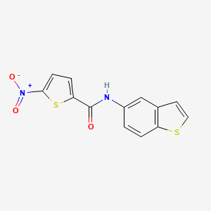molecular formula C13H8N2O3S2 B2573288 N-(苯并[b]噻吩-5-基)-5-硝基噻吩-2-甲酰胺 CAS No. 477539-73-4