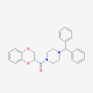 molecular formula C26H26N2O3 B257329 1-Benzhydryl-4-(2,3-dihydro-1,4-benzodioxin-2-ylcarbonyl)piperazine 