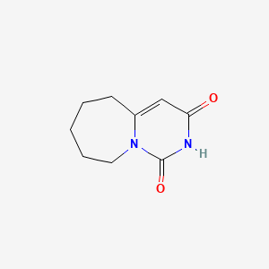 molecular formula C9H12N2O2 B2573298 6,7,8,9-Tetrahydro-5H-pyrimido[1,6-a]azepine-1,3-dione CAS No. 1550791-78-0