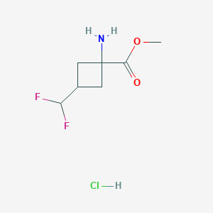 Methyl 1-amino-3-(difluoromethyl)cyclobutane-1-carboxylate hydrochloride